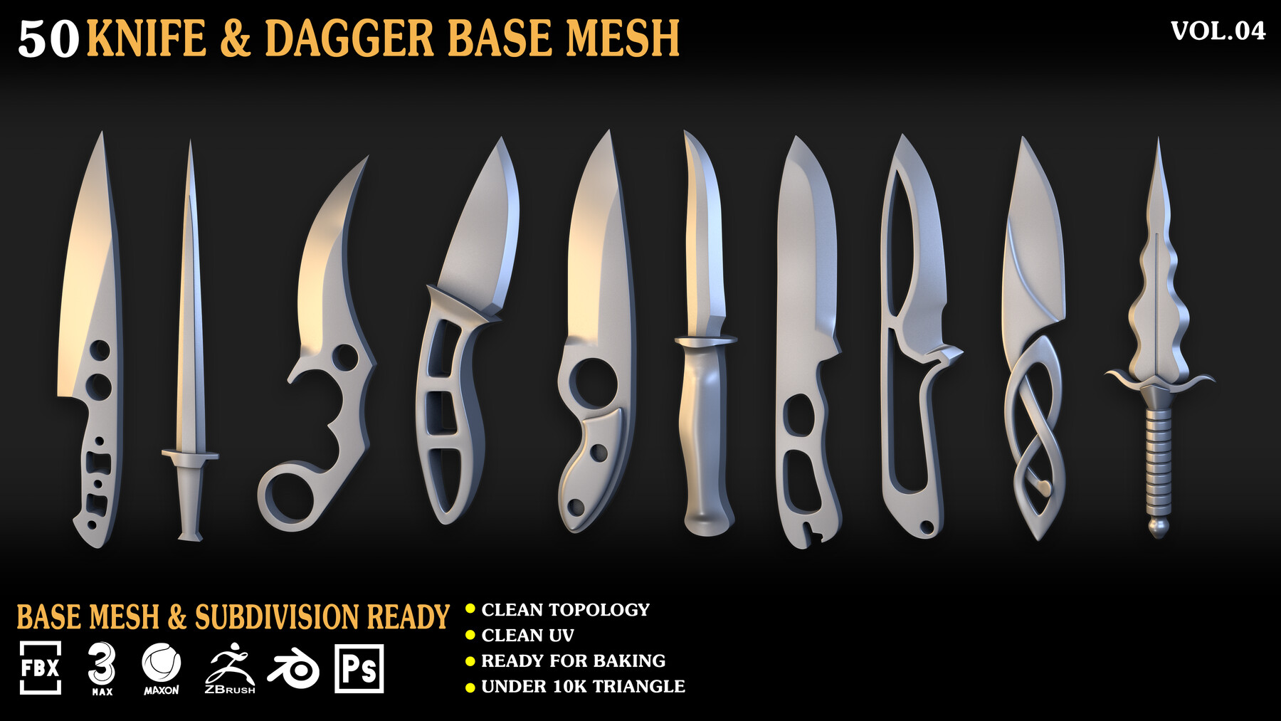 BF4DB Knife 3D Graphics.