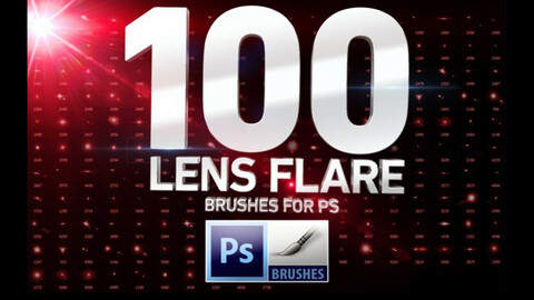 100 Lens Flare brushes for Photoshop
