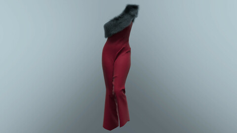 Women’s Jumpsuit made from wool and fur