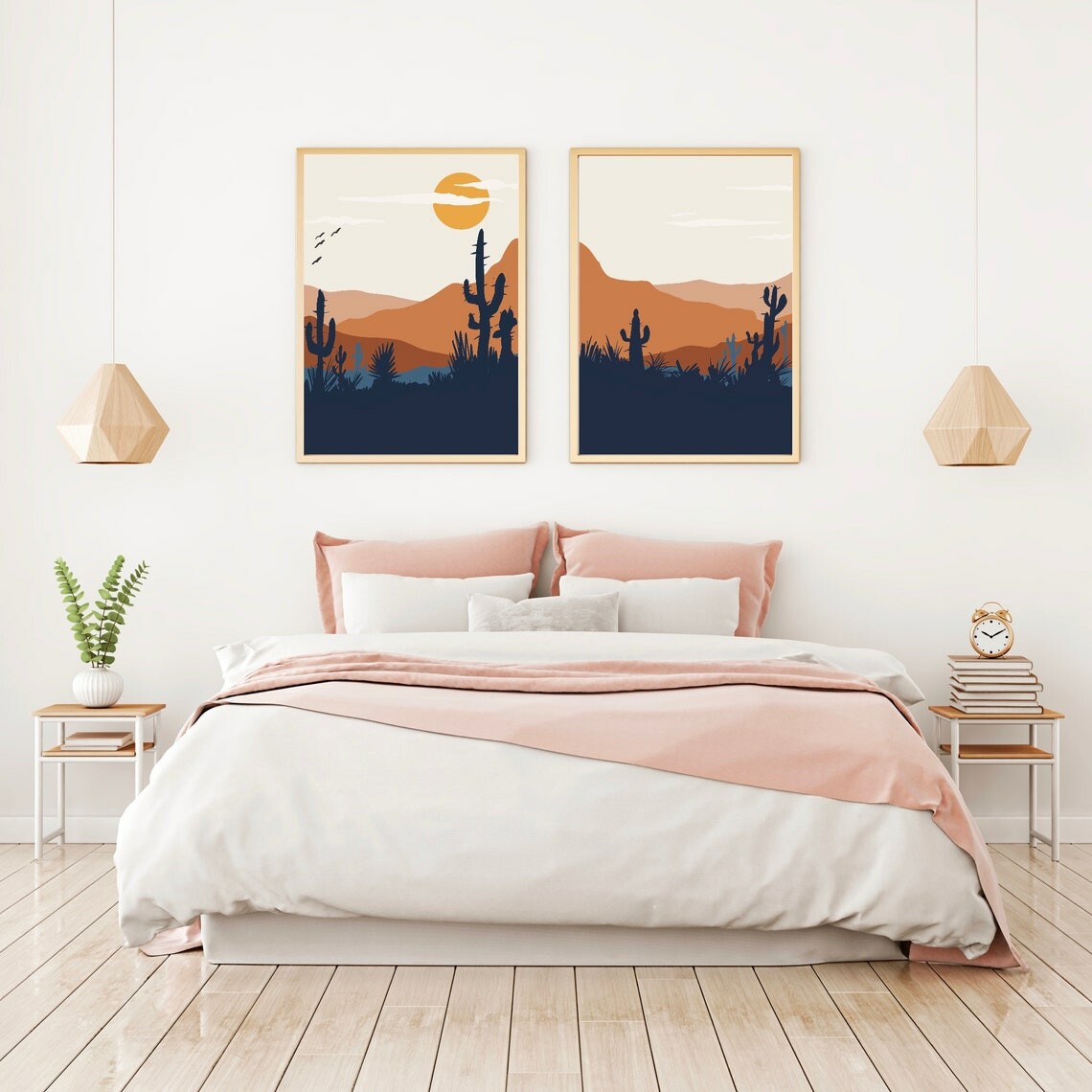 ArtStation - Mid Century Modern Desert Print, Cactus Print ...