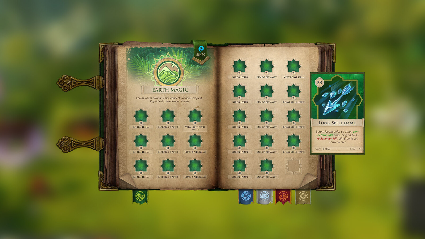 ArtStation Fantasy spell book Game Assets