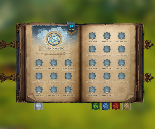 ArtStation Fantasy spell book Game Assets