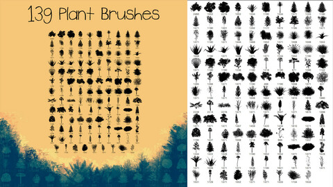 139 Plant Brushes for Photoshop