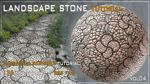 Landscape Stone02 Tutorial (136min substance designer tutorial) + SBS File + Free PBR Textures VOL 04