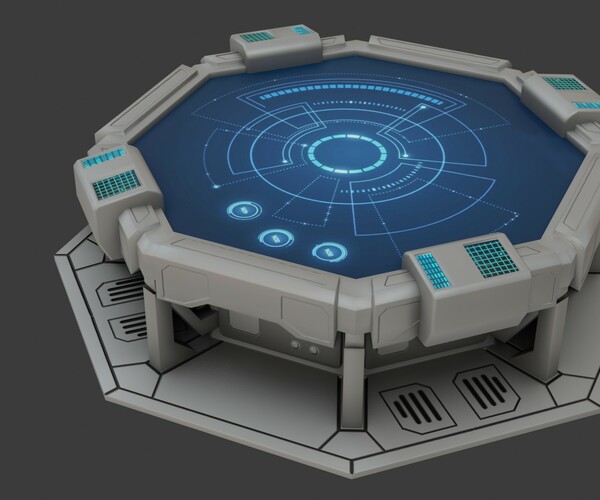 ArtStation - Sci fi Work Bench - Low poly - PBR - Game ready | Game Assets
