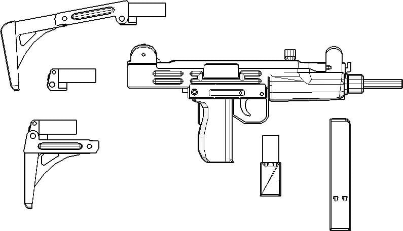 ArtStation - 1/12 Walther UZI for figma | Resources