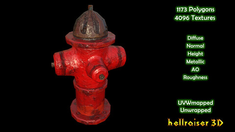 Fire Hydrant - PBR - Textured