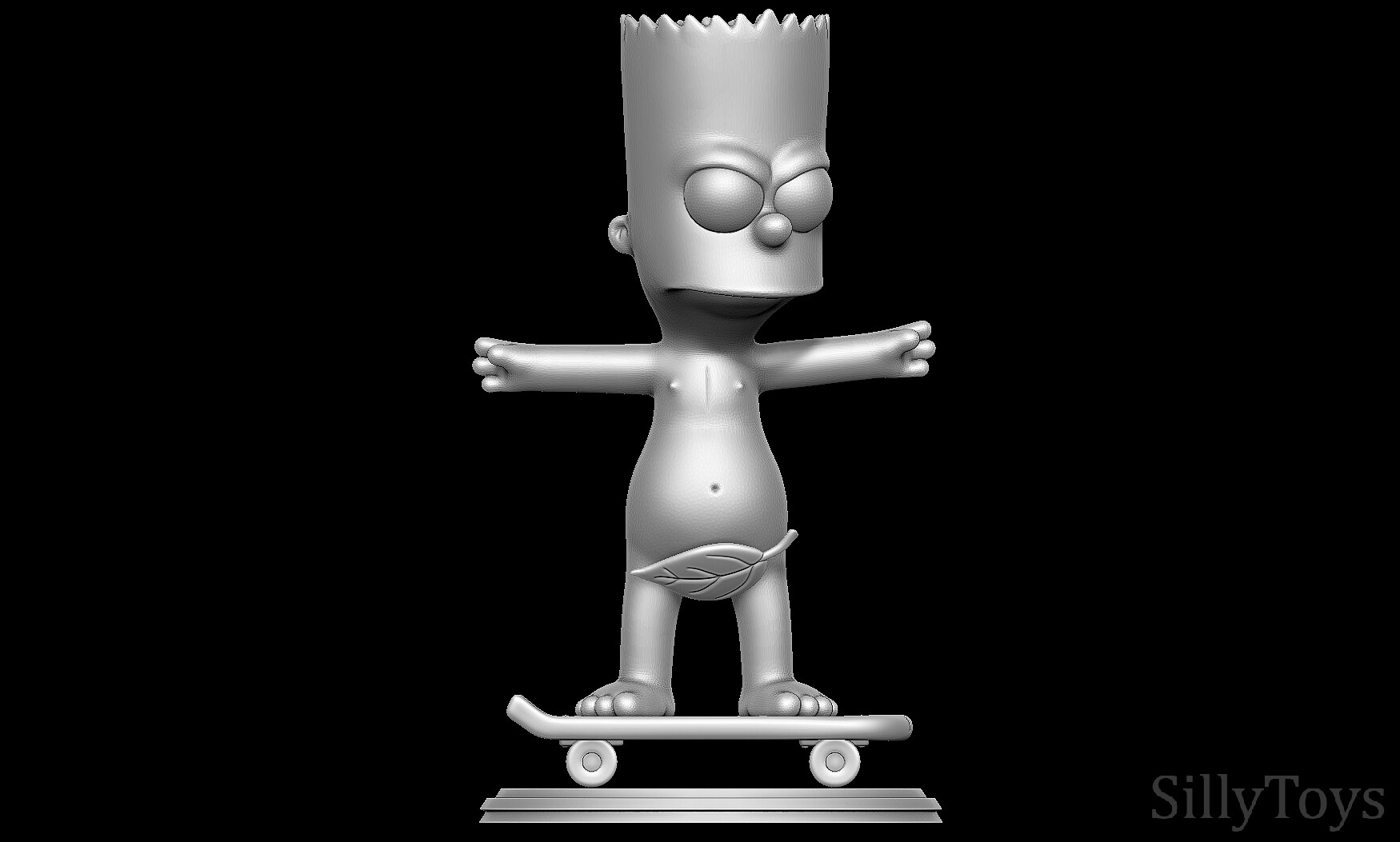 ArtStation - Bart Simpson Skating Naked - The Simpsons 3D print model |  Resources