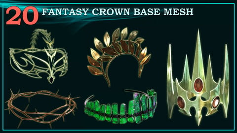 20 Fantasy Crown Base Mesh - VOL 04
