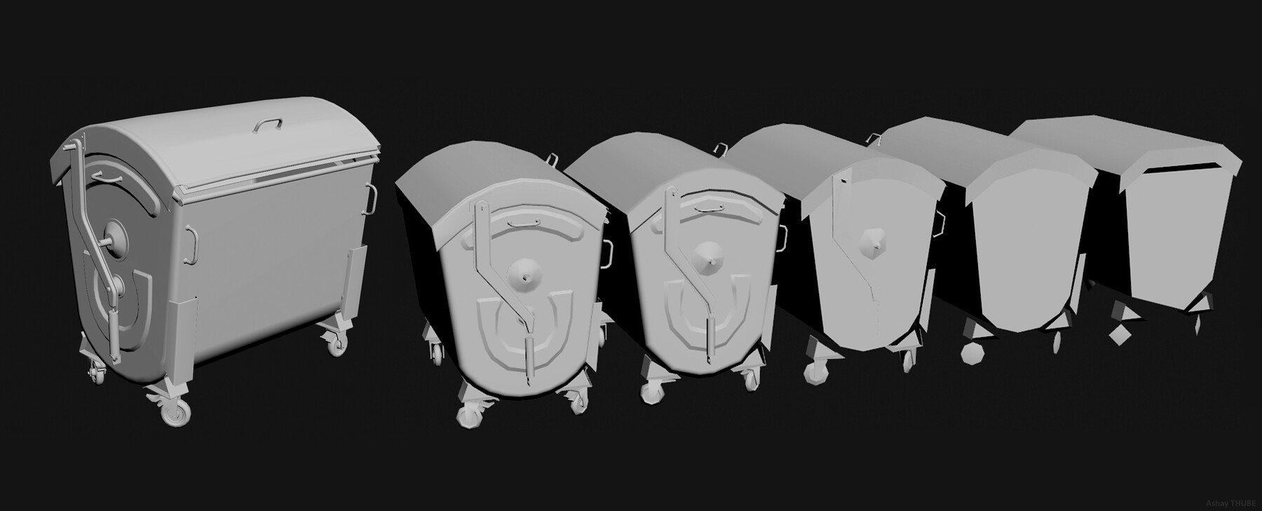 ArtStation - Garbage/Trash Container with Source Files, LODS and ...