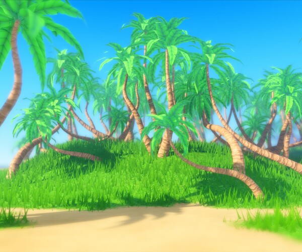 ArtStation Stylized Palm Trees [Roblox] Game Assets