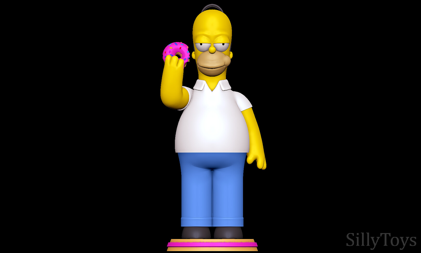 ArtStation - Homer Simpson Eating Donut - The Simpsons 3D print model ...