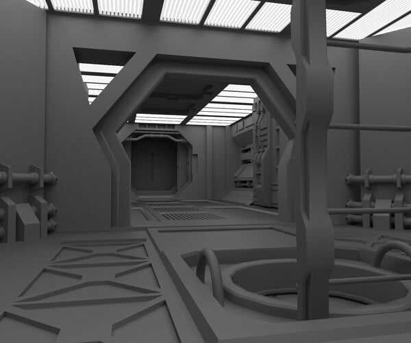 ArtStation - Sci-fi Interior (Low-poly) | Game Assets