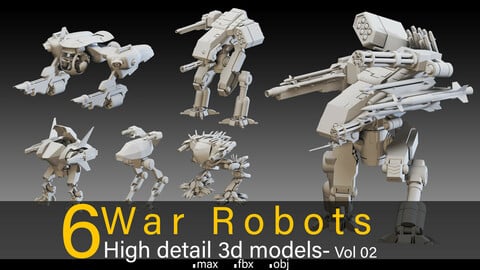 6 War Robots- Vol 02- High detail 3d models