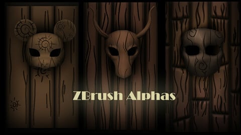 Wooden Alphas / ZBrush Alphas / Substance Painter Alphas / 3D-Coat Alphas