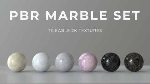 PBR Marble Texture Set - Tileable Textures
