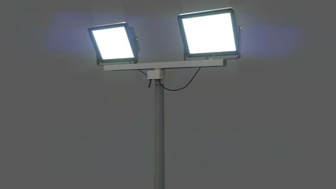 PBR LED Lamp Outdoor Floodlight Pole