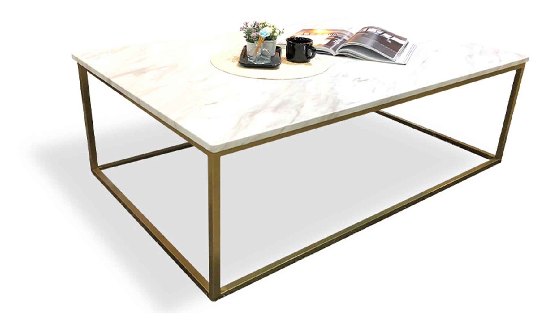 ArtStation Amelie Marble Marble Gold Sofa Table Resources