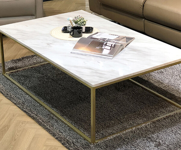 ArtStation Amelie Marble Marble Gold Sofa Table Resources