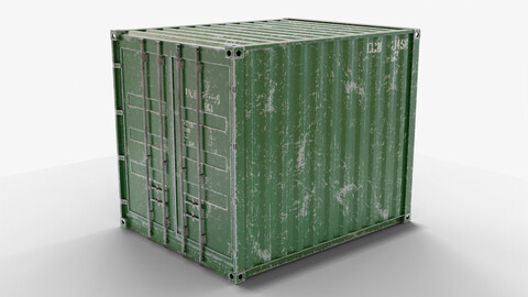 10Ft Cargo Container - Green - Dirty