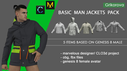 basic  man jackets  pack