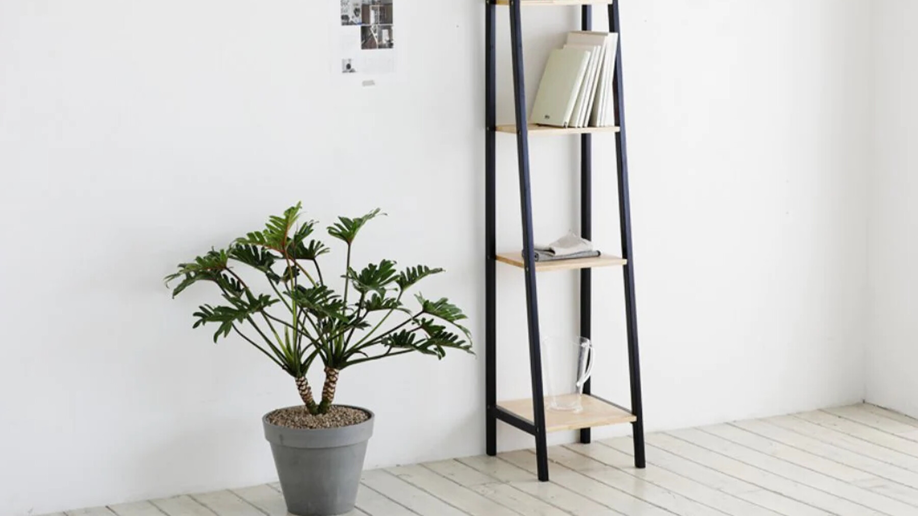 ArtStation solid wood 4step ladder shelf Resources