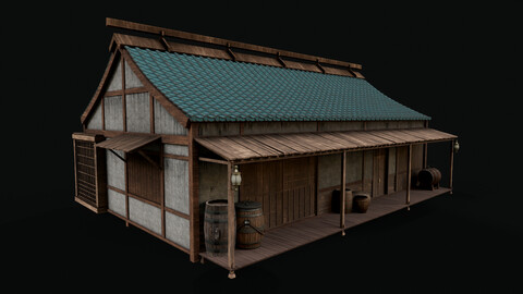 Asian Japanese Traditional Realistic Building