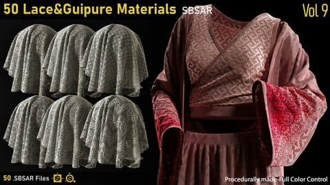 50 Lace & Guipure Materials-SBSAR-Vol9