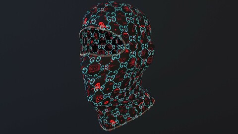 GUCCI GHOST BALACLAVA MASK low-poly PBR