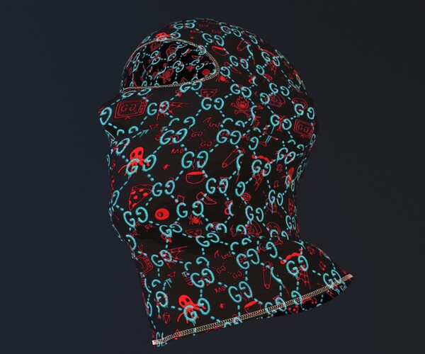 ArtStation GUCCI GHOST BALACLAVA MASK lowpoly PBR Game Assets