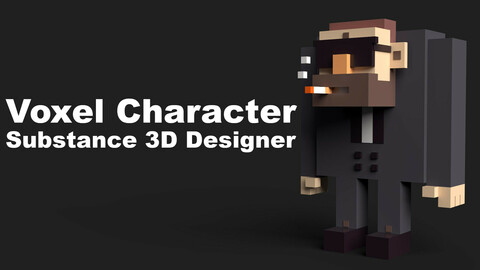 Voxel Character Substance 3D Designer