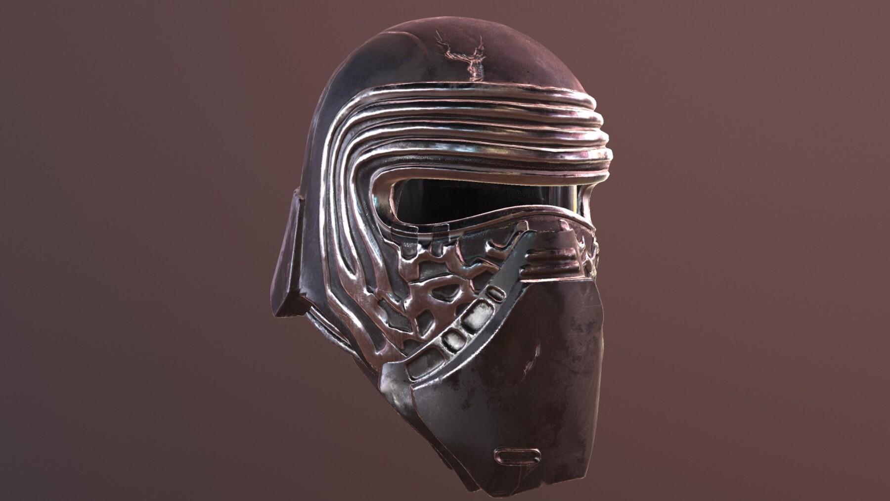 ArtStation STAR WARS KYLO REN HELMET lowpoly PBR Game Assets