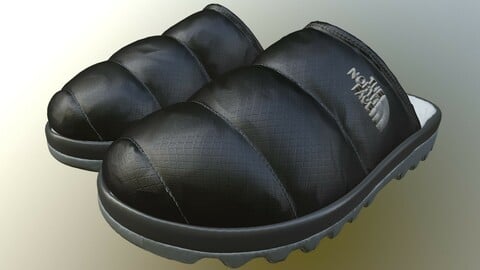 THE NORTH FACE SLIPPERS low-poly PBR