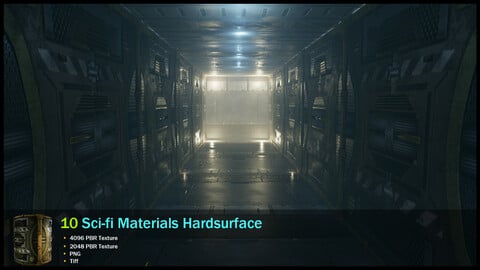 10 Sci-fi materials Hardsurface