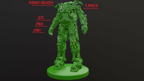 FALLOUT POWER ARMOR high-poly sculpture PRINT-READY