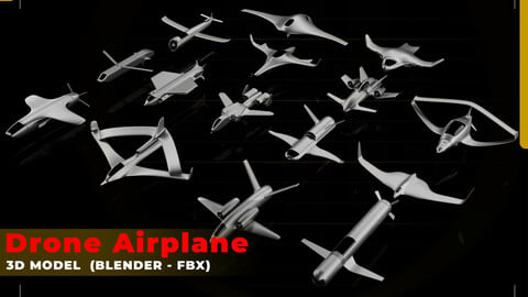 Drone Airplane LOWPOLY 3DMODEL