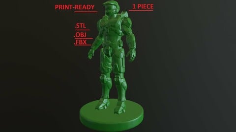MASTER CHIEF HALO high-poly sculpture PRINT-READY