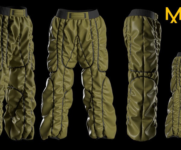 ArtStation - Streetwear Baggy Cargo Pants #032 - Clo 3D