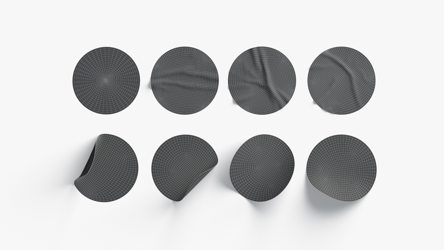 ArtStation - White Stickers set - 8 adhesive sticky labels | Resources