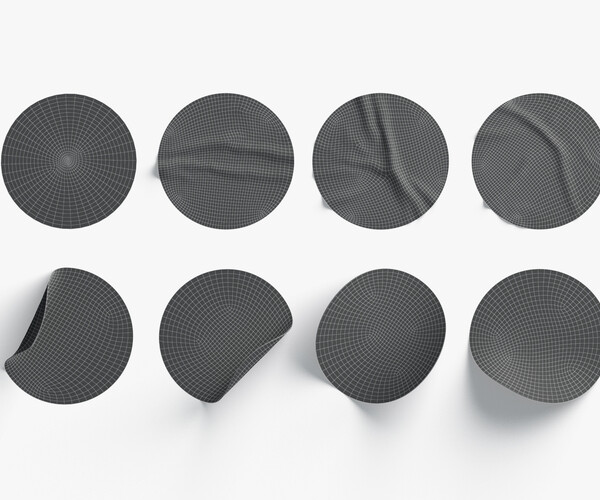 ArtStation - White Stickers set - 8 adhesive sticky labels | Resources