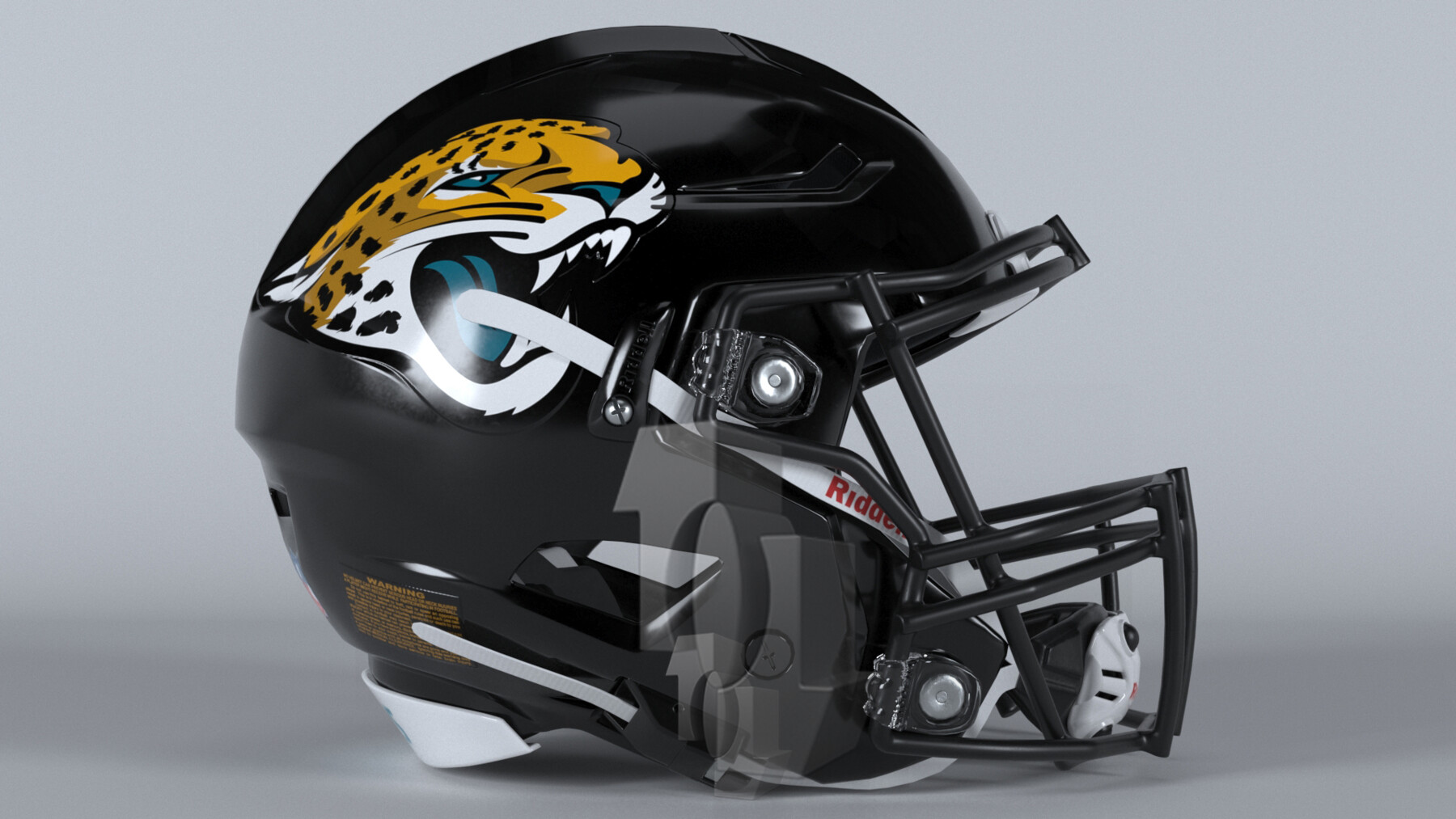 3D Printed Jacksonville Jaguars Teal Metallic Riddell 