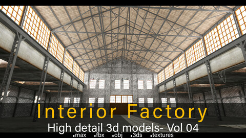 Interior Factory- Vol 04- High detail 3d models