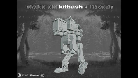 adventure robot kitbash+116 details ( mechanical details)