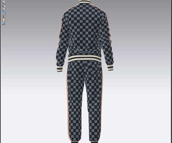 ArtStation - Gucci Jacquard Jogging Outfit Jacket & Pants, marvelous  designer,clo3d