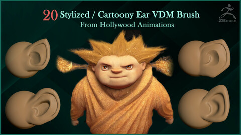 20 Stylized / Cartoony Ear VDM Brush / FBX / OBJ