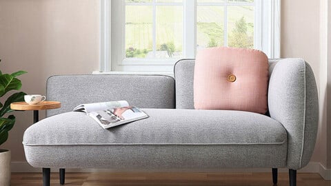 Selfie fabric wide sofa