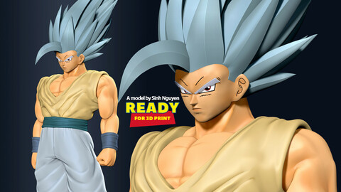 ArtStation - Beast Gohan Hair for Roblox UGC Creator.