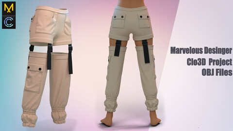 women's pants №107 "Marvelous Designer" /Zprj/ OBJ+FBX