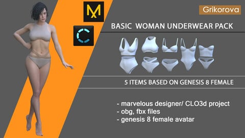 basic  woman underwear pack