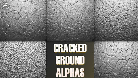 Cracked Ground Alphas for ZBrush